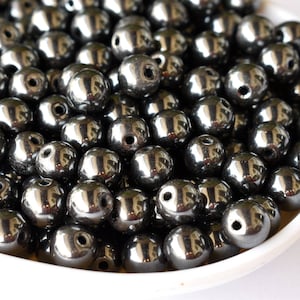 Hematite 4mm, 6mm, 8mm, 10mm, 12mm Round Beads