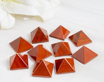 Red Jasper Healing pyramid ~ Crystal Pyramid For Grid And Chakra balancing, With Free Shipping