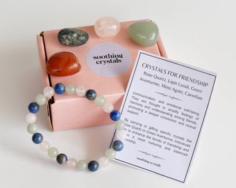 Balancing FRIENDSHIP Crystals Set, Gift For Friendship,Strong Bond Crystal Gift Set, Growing Friendships Kit, Best Friends Gemstone Gift Set