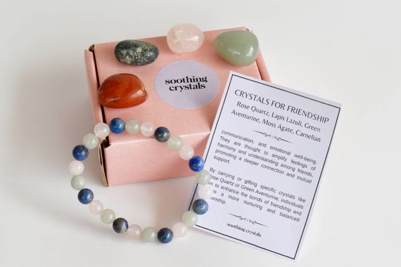 Balancing FRIENDSHIP Crystals Set, Gift For Friendship,Strong Bond Crystal Gift Set, Growing Friendships Kit, Best Friends Gemstone Gift Set