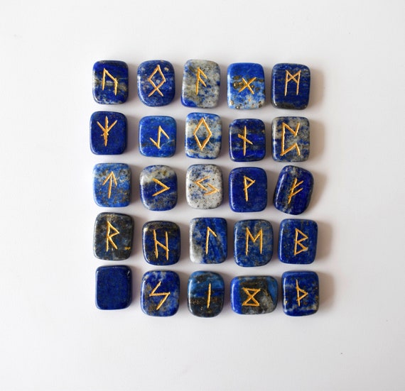 Lapis Lazuli Rune Sets Elder Futhrak Rune Set Comes With Black