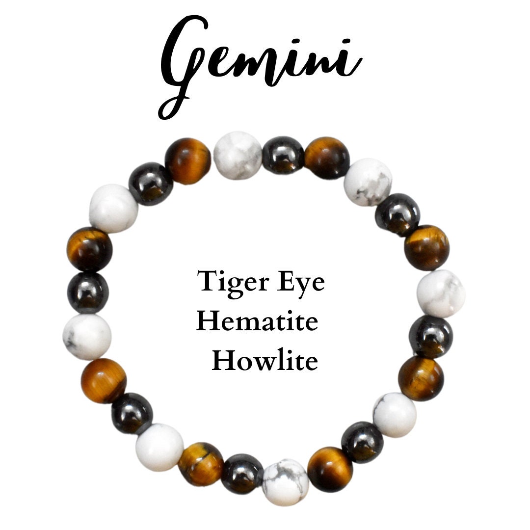 Buy Gemini Zodiac Crystals Bracelet, Zodiac Sign Stones, Spiritual Gift