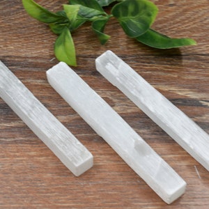 4&quot; Selenite Healing Logs Sticks, Crystal Healing Gemstones, Selenite Energy Long&#39;s Plates, Crystals Stone, Powerful Healing Properties Stone