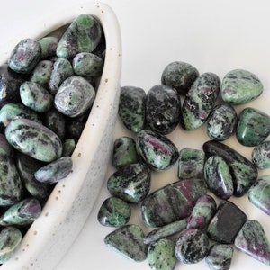 Ruby Zosite Tumbled Stones, Healing Crystals Tumbled Stones in pack sizes of 1,2,5, 100 grams and 200 grams