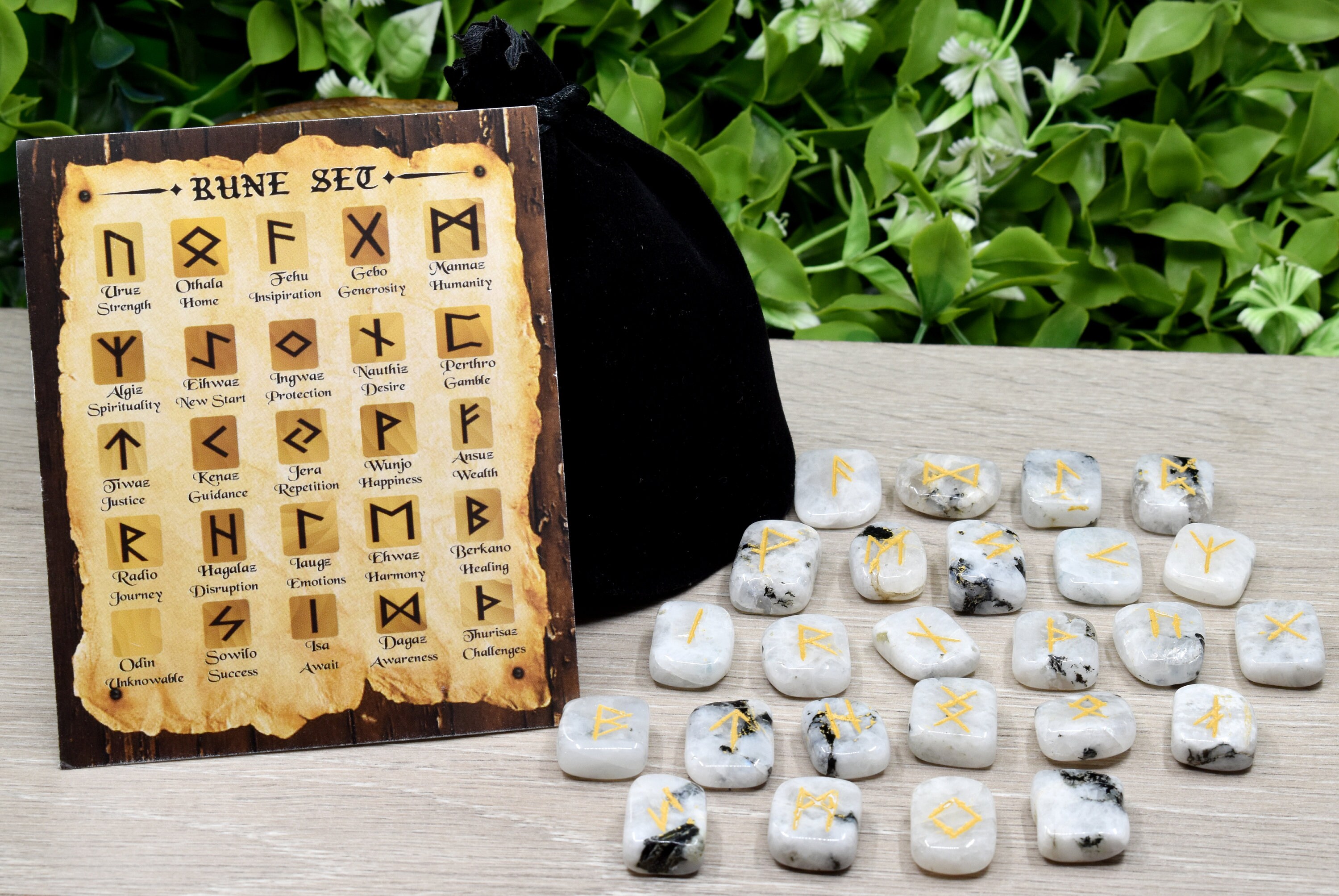 Rainbow Moonstone Rune Sets Elder Futhrak Rune Set Comes With - Etsy