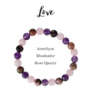 Attracting LOVE Crystal Bracelet, Magnetic Love Intention Bracelet, Love Stone Bracelet -Love Bracelet - Crystals to Attract Love
