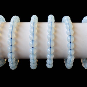 Opal Bracelet S Round Bead Bracelet, Gemstone Bracelet 4mm, 6mm, 8mm, 10mm