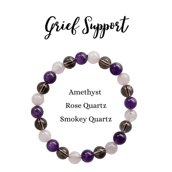 GRIEF Support Crystal Bracelet, Grief Genuine Crystal Healing Bracelet, Grief Support Crystal, Grief Loose Support Bracelet, Grief Bracelet