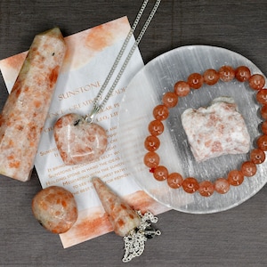 Real Sunstone Crystal Gift Sets, Genuine Polished Gemstones For Metaphysical Healing, Wholesale Bulk Lots Genuine Beginner's Kit Collections