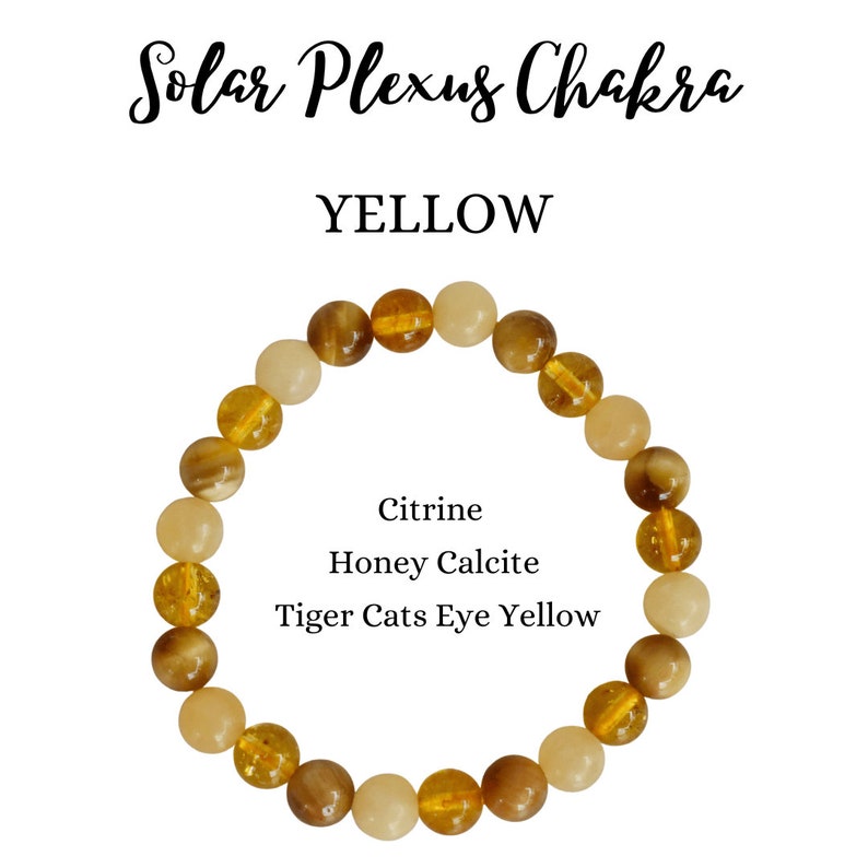 SOLAR PLEXUS Chakra Crystal Bracelet,8mm Natural Chakra Gemstone Healing Bracelet, Elevate Your Confidence, Bracelet For Solar Plexus Chakra image 1