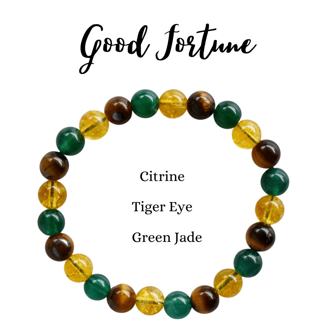 Harbouring GOOD FORTUNE Crystal Bracelet, Crystal Bracelet Healing