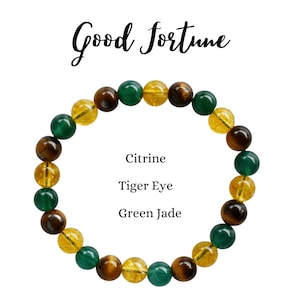 Harbouring GOOD FORTUNE Crystal Bracelet, Crystal Bracelet Healing, Good Fortune Stone, Good Fortune Gifts, Crystals Good Fortune Jewelry