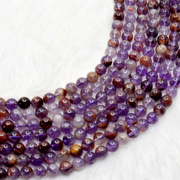 Ametrine Crystal Round Beads 6mm, 8mm, 10mm Beaded Gemstones, Round Spiritual Crystal Beads for DIY Jewelry Projects-Radiant Round Crystals