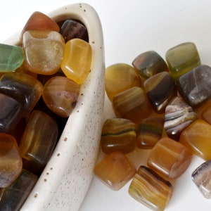 Honey Fluorite Tumbled Stones A Grade Honey Fluorite  Healing Crystals, Tumbled Stones in pack sizes of 1,2,3,5 and 10 Pieces