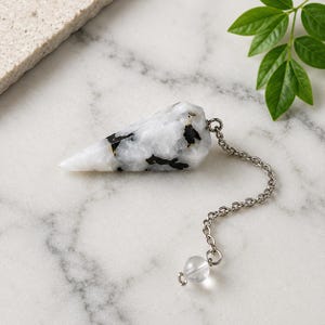 Rainbow Moonstone Faceted Cone Pendulum Healing Crystal Pendulum, Bulk Moonstone Pendulums,Crystal Hexagon Pendulum, Cone Gemstone Pendulum