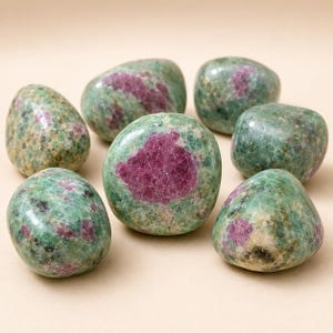 Ruby Fuschite Tumbled Stones A Grade Healing Crystals Tumbled Stones in pack sizes of 1, 2, 3, 5 and 10 Pieces