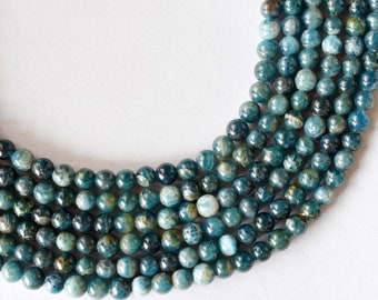Apatite Round Beads, Polished Natural Round 6mm, 8mm