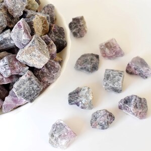 Purple Fluorite Rough Natural Stones 1 inch Purple Fluorite Raw Stones Natural Crystals