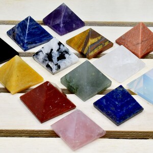 Pick One Mini Crystal Pyramids, Wholesale Bulk Lots Small Gemstone Home ...