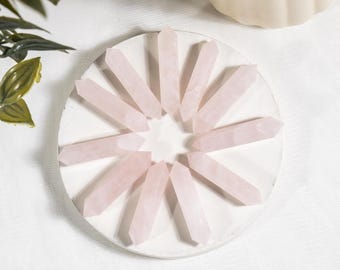 Rose Quartz Double Terminated Crystal Point Pencil Double Point Pencils