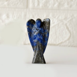 2&quot; Lapis Lazuli Angel Gemstone Peace Angel, Pocket Guardian Angel Statue