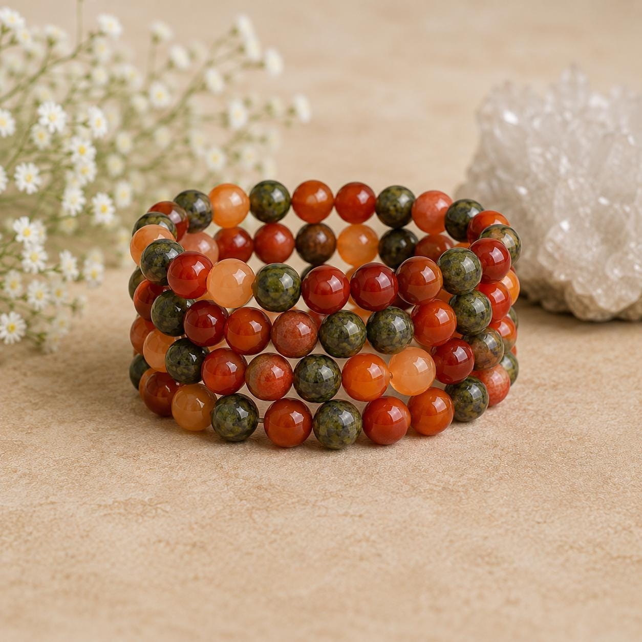 Aries Zodiac Crystals, Aries Zodiac Sign Stone Bracelet, Zodiac
