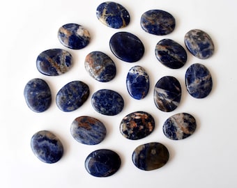 One (1) Sodalite Pocket Stone for crystal healing - Pocket Gemstone - Thumb Stone