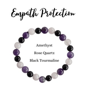 EMPATH PROTECTION Crystal Bracelet, Empath Protection Crystal, Protection Stones, Crystal Empath Protection, Empath Protection Gift,Gift Box
