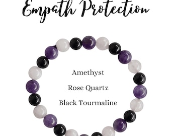 EMPATH PROTECTION Crystal Bracelet, Empath Protection Crystal, Protection Stones, Crystal Empath Protection, Empath Protection Gift,Gift Box