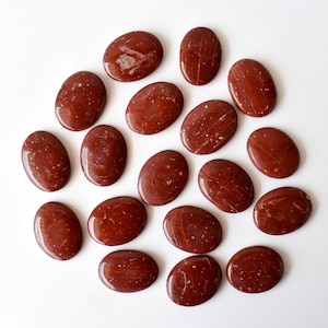 One (1) Red Jasper Worry Stone for crystal healing - Pocket Palm Stone - Thumb Stone