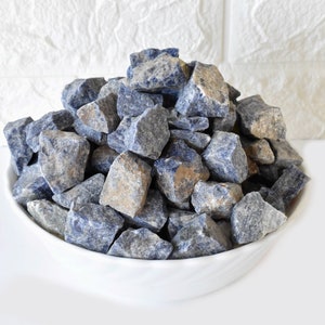 Sodalite Rough Natural Stones 1 inch Raw Stones Natural Crystals Pack Size of 1,2,5, 100 grams and 200 grams