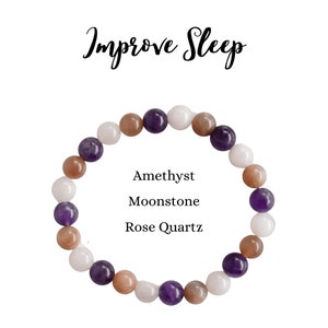 Improve SLEEP Crystal Bracelet, Sleep Bracelet Sleep Therapy, Sleep Healing, Crystal Healing, Sleep Support Bracelet - Crystal Bracelet