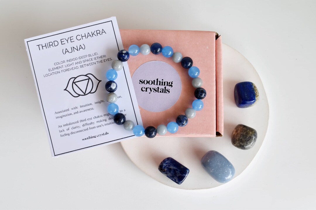 Crystal THIRD EYE Chakra's Stones, Chakra Stone Set, Tumbled Gift
