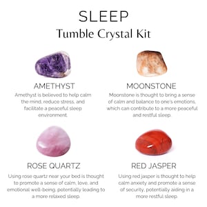 Improve SLEEP Crystals Set, Gift For Improve Sleep Stones, Sleep For Therapy, Crystals Gift Stone Box, Sleep Support Crystal Gift Stones