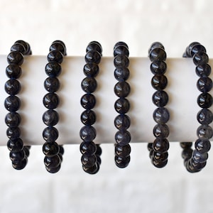 Iolite Bracelet AAA Round Bead Bracelet,  Gemstone Bracelet, 6mm, 8mm, 10mm