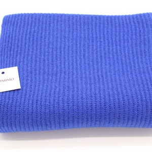 Luxurious cashmere scarf in electric blue made from 100% cashmere, cashmere cape, cashmere stole. The most beautiful gift.