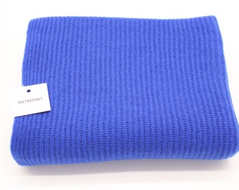Luxurious cashmere scarf in electric blue made from 100% cashmere, cashmere cape, cashmere stole. The most beautiful gift.