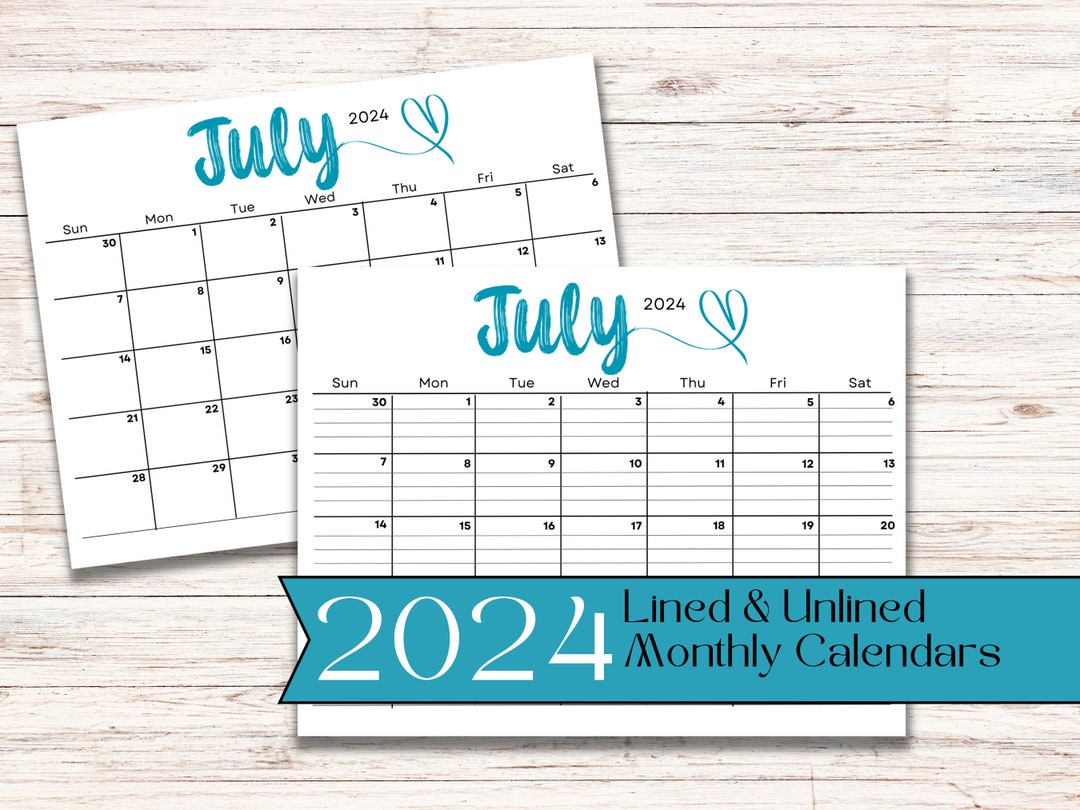 2024 Printable Calendar 2024 Calendar Instant Download Printable