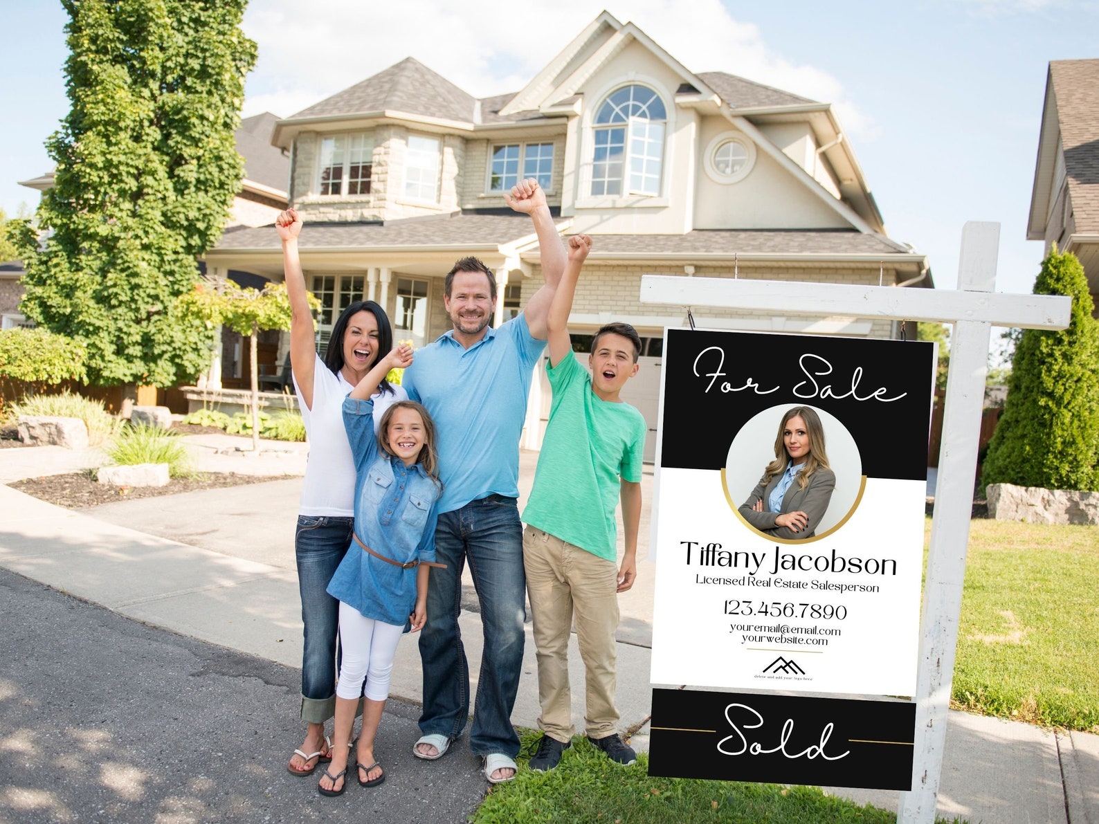 Luxury Real Estate Sign Template | Real Estate Sign and Riders Template ...