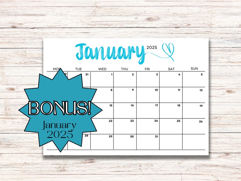 2024 Printable Calendar 2024 Calendar Instant Download Printable