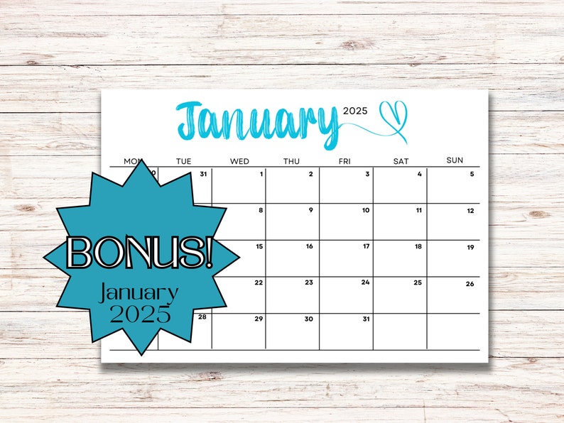 2024 Printable Calendar 2024 Calendar Instant Download Printable