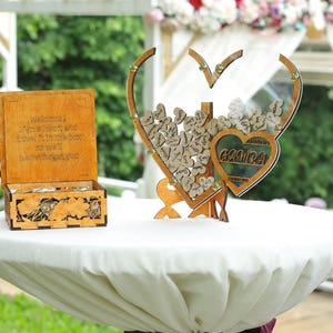 Customize Your Memories: Heart-Shaped Memory Box and Guestbook / Keepsake