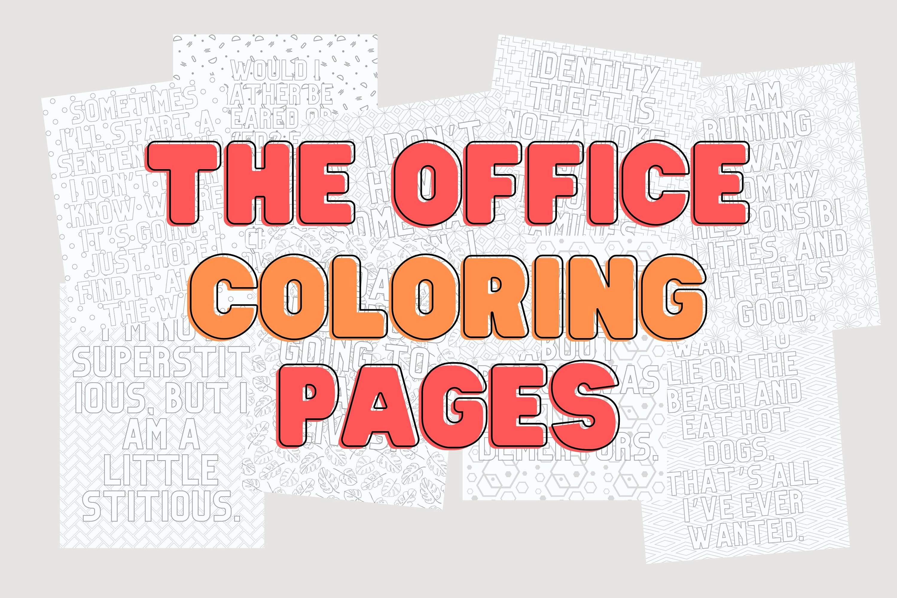Adult Coloring Pages Digital Download, the Office Coloring Pages - Etsy