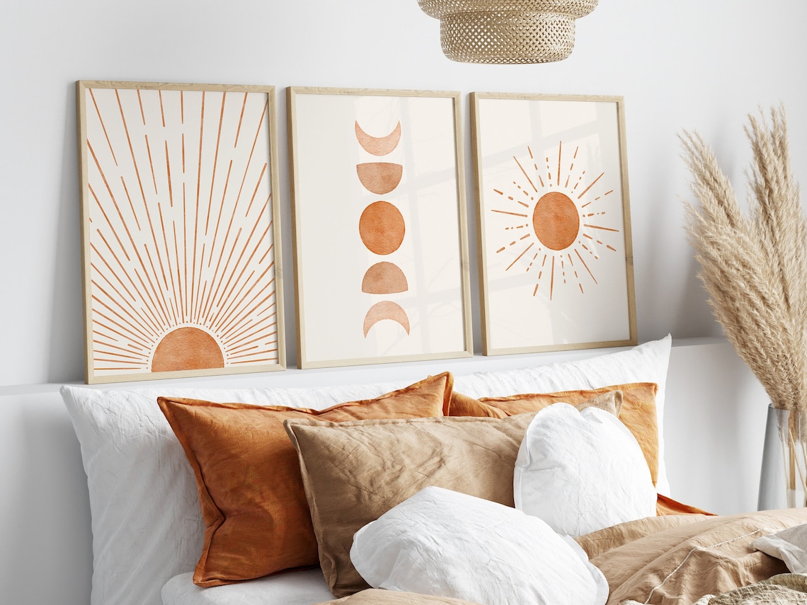Boho Wall Prints Boho Wall Decor Set of 3 Boho Prints Boho Etsy UK
