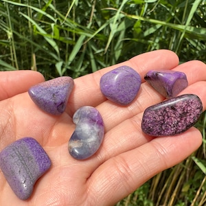 Small XS/S Sugilite tumbled stone from the famous Wessels Mine