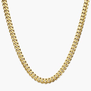 Cuban Chain, Chunky Chain Necklace, Cuban Link Chain, 5mm 24K Gold Men and Women Filled Miami Fathers, Boyfriend, Son, Gift Jewelry Heavy