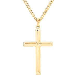 Cross Necklace for Men Men's Gold Cross 