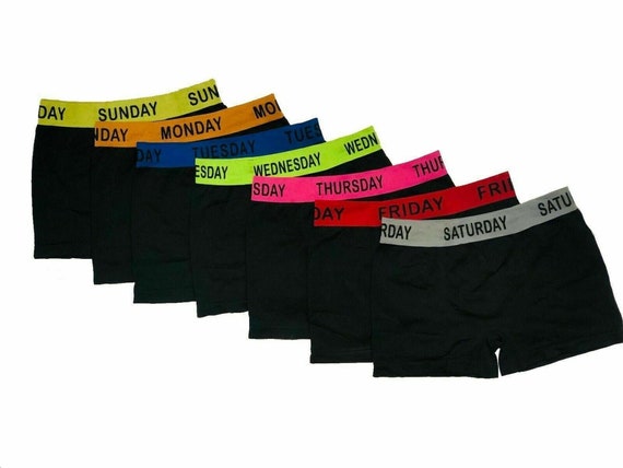 Super Sale Mens 7 Pack Boxer Shorts Days of the Week Underwear Filler Gift  