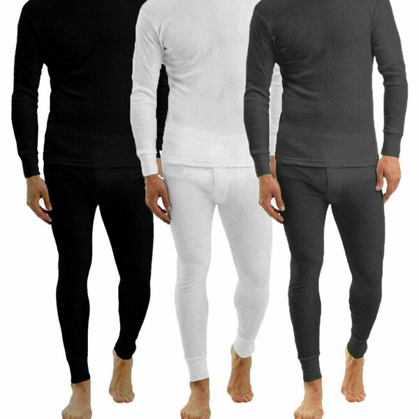 Muezna Herren Thermo-Unterwäsche Set – Lange Unterhose & Top Aus Fleece, Weich & Wärmend