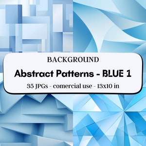 35 Abstract Patterns - Blue 1 / Instant Download / Commercial Use